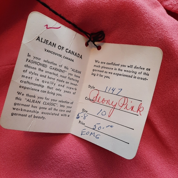 60s Vintage Deadstock 'Aljean' Dress - Picture 4 of 12